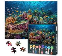 Puzzle da 1000 pezzi per adulti, con pesci colorati del mondo subacqueo | Poster colorato con barriera corallina, paradiso subacqueo con pesci tropicali, dimensioni 70 x 50 cm