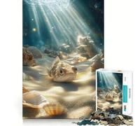 Puzzle da 1000 pezzi per adulti con pesci e conchiglie,ideale per la memoria,con componenti robusti e ben definiti alleviare lo stress (50x75cm)