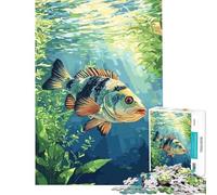 Puzzle da 1000 pezzi per adulti con pesci in una scena sottomarina gioco rilassante giocattolo educativo regalo di compleanno per donne (dimensioni 38x52cm)