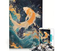 Puzzle da 1000 pezzi per adulti con pesci koi giapponesi gioco impossibile impegnativo da completare ideale come regalo 38x26cm