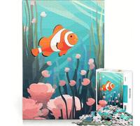 Puzzle da 1000 pezzi per adulti con pesci pagliaccio nella barriera corallina, gioco educativo, difficile e stimolante, ideale come regalo 38x26cm