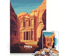 Puzzle da 1000 pezzi per adulti con Petra e Giordania gioco interattivo decorazione da parete adatto anche come decorazione da scrivania 38x26cm