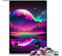 Puzzle da 1000 pezzi per adulti con pianeta alieno e paesaggio, puzzle per adolescenti, serata di giochi in famiglia, idea regalo stimolante per il cervello. Dimensioni: 38x26cm.