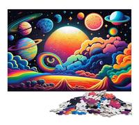 Puzzle da 1000 pezzi per adulti con pianeta alieno, puzzle in cartone per adulti e adolescenti, per serate di giochi in famiglia, idea regalo stimolante per il cervello, 26X38CM / 10,23x14,96 pollici.
