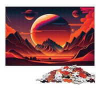 Puzzle da 1000 pezzi per adulti con pianeta alieno, puzzle in cartone per adulti e adolescenti, per serate di giochi in famiglia, idea regalo stimolante per il cervello, 26X38CM / 10,23x14,96 pollici.
