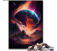 Puzzle da 1000 pezzi per adulti con pianeti e nebulose colorate, in legno, idea regalo unica per decorare la casa fai da te, 50x75cm, gioco rompicapo per adolescenti, regalo perfetto per le feste