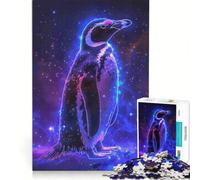 Puzzle da 1000 pezzi per adulti con pinguino animale e spazio un gioco rilassante divertente e spiritoso ideale come regalo 38x26cm