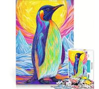 Puzzle da 1000 pezzi per adulti con pinguino e paesaggio artico gioco impossibile analisi e logica per rafforzare l'amore tra le coppie 38x52cm