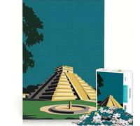 Puzzle da 1000 pezzi per adulti con piramide di Chichen Itza, giocattolo educativo, migliora la memoria, compleanno e Natale 50x75cm