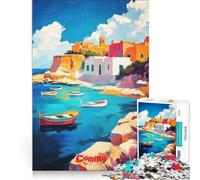 Puzzle da 1000 pezzi per adulti con poster artistico dell'isola di Comino, giocattolo educativo, rilassante e stimolante per la mente, ottimo regalo per gli appassionati di videogiochi 50x75cm