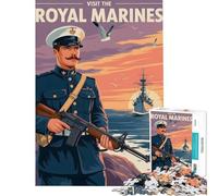 Puzzle da 1000 pezzi per adulti con poster dei Royal Marines sfida educativa per divertimento e relax in famiglia adatto a partire dai 14 anni (50x75cm)