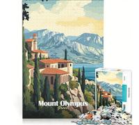Puzzle da 1000 pezzi per adulti con poster del Monte Olimpo e della Grecia gioco impossibile impegnativo da completare ideale come regalo 50x75cm