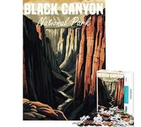Puzzle da 1000 pezzi per adulti con poster del Parco Nazionale del Black Canyon Puzzle da 1000 pezzi decorazione da parete per il divertimento in famiglia compleanno e Natale