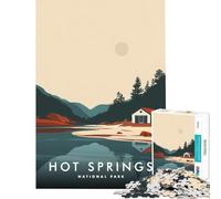 Puzzle da 1000 pezzi per adulti con poster del Parco Nazionale delle Sorgenti Termali gioco educativo e stimolante ideale come regalo di compleanno (dimensioni 38x52cm)