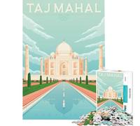 Puzzle da 1000 pezzi per adulti con poster del Taj Mahal e dell'India Gioco interattivo ed educativo ideale come regalo di compleanno per tutta la famiglia (dimensioni 75x50cm)