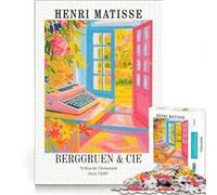 Puzzle da 1000 pezzi per adulti con poster della mostra di Henri Matisse gioco interattivo interazione genitore-figlio ideale come regalo per tutta la famiglia 38x52cm