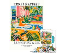 Puzzle da 1000 pezzi per adulti con poster della mostra di Henri Matisse Puzzle antistress da 1000 pezzi ideale come regalo per donne (38x26cm)