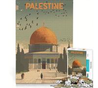 Puzzle da 1000 pezzi per adulti con poster di Gerusalemme e Palestina gioco impossibile analisi e logica per rafforzare l'amore tra le coppie 50x75cm