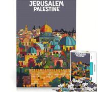 Puzzle da 1000 pezzi per adulti con poster di Gerusalemme e Palestina gioco impossibile analisi e logica per rafforzare l'amore tra le coppie 38x52cm