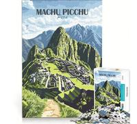 Puzzle da 1000 pezzi per adulti con poster di Machu Picchu Perù Gioco divertente stimola l'analisi e la logica ideale per decorare la scrivania 38x52cm