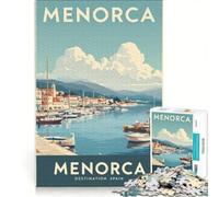 Puzzle da 1000 pezzi per adulti con poster di Minorca, gioco interattivo, allena la mente e la mano, ogni pezzo è unico 50x75cm