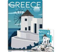 Puzzle da 1000 pezzi per adulti con poster di viaggi nel mondo, aiuta il cervello a esercitare i giocattoli avvincenti per coltivare la pazienza, un'opera d'arte 75x50cm