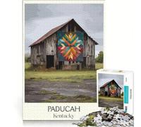 Puzzle da 1000 pezzi per adulti con poster di viaggio del Kentucky, giochi per famiglie, passatempo per le vacanze a casa, regali unici per compleanni e Natale 38x26cm