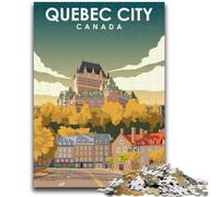Puzzle da 1000 pezzi per adulti con poster di viaggio della città di Quebec, giocattolo educativo, giochi divertenti per famiglie, decorazione unica per la casa, 1000 pezzi (50x75cm)