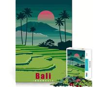 Puzzle da 1000 pezzi per adulti con poster di viaggio di Bali,Indonesia,gioco di assemblaggio,gioco di logica,divertente,rilassante,attività per compleanno (38x26cm)