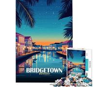 Puzzle da 1000 pezzi per adulti con poster di viaggio di Bridgetown Barbados Un gioco avvincente per coltivare la pazienza un'attività educativa per tutta la famiglia e un regalo artistico (50x75cm)