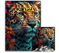 Puzzle da 1000 pezzi per adulti con primo piano di un giaguaro arancione. Puzzle per adulti fai da te impegnativo, gioco perfetto per famiglie o regalo decorativo 26X38CM/10,23x14,96 pollici