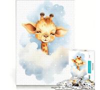 Puzzle da 1000 pezzi per adulti, con protagonista una piccola giraffa, un gioco impossibile, ideale per divertirsi in famiglia, compleanno e Natale 38x52cm