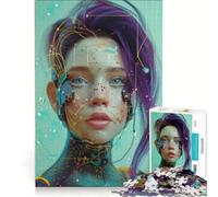 Puzzle da 1000 pezzi per adulti con protagonista una ragazza androide, gioco per famiglie, allena la mente e la manualità, ideale come regalo per tutta la famiglia 38x52cm