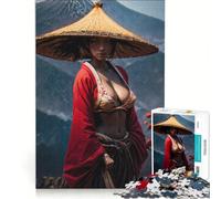 Puzzle da 1000 pezzi per adulti con protagoniste donne samurai gioco pratico attività divertente da fare a casa ideale come regalo per tutta la famiglia 38x26cm