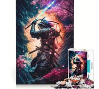 Puzzle da 1000 pezzi per adulti con protagonisti samurai giapponesi in lotta, gioco per famiglie, interazione genitore-figlio, compleanno e Natale 38x52cm