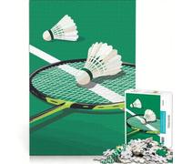 Puzzle da 1000 pezzi per adulti con racchetta da badminton e volano, gioco rompicapo, regalo di compleanno, adatto come decorazione da scrivania 50x75cm