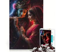 Puzzle da 1000 pezzi per adulti con Radha e Krishna ideale per rilassarsi decorare la casa o come regalo per tutta la famiglia 38x26cm