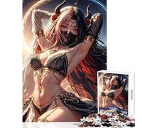 Puzzle da 1000 pezzi per adulti con ragazza anime chiara e scura gioco interattivo per tutta la famiglia antistress e divertente per ridurre lo stress (50x75cm)