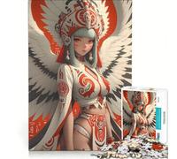 Puzzle da 1000 pezzi per adulti con ragazza anime dalle ali, gioco interattivo, allena la mente e la manualità, ogni pezzo è unico 38x52cm
