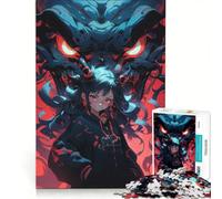 Puzzle da 1000 pezzi per adulti con ragazza anime e drago, gioco educativo, gara di velocità manuale, ideale come regalo per tutta la famiglia 50x75cm