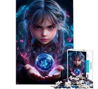 Puzzle da 1000 pezzi per adulti con ragazza anime e sfera magica Gioco rompicapo per adulti stimola la memoria e favorisce l'interazione genitore-figlio (dimensioni 50x75cm)