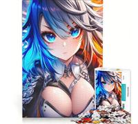 Puzzle da 1000 pezzi per adulti con ragazza anime Ghiaccio e Fuoco, gioco educativo, corsa di velocità manuale, ideale come regalo per tutta la famiglia 38x52cm
