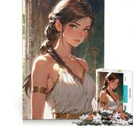 Puzzle da 1000 pezzi per adulti con ragazza anime in abito bianco, gioco interattivo, allena la mente e la manualità, ogni pezzo è unico 50x75cm
