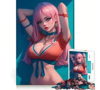Puzzle da 1000 pezzi per adulti con ragazza anime in abito estivo,sfida mentale,taglio preciso,allineamento perfetto,divertimento per tutta la famiglia,attività serale (38x26cm)