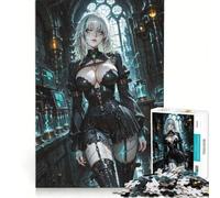 Puzzle da 1000 pezzi per adulti con ragazza anime steampunk in laboratorio gioco educativo analisi e logica sfida unica 38x52cm