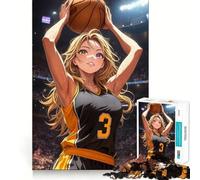 Puzzle da 1000 pezzi per adulti con ragazza che gioca a basket,ritaglio preciso,gioco cognitivo divertente,svago,regalo di Natale rilassante (50x75cm)