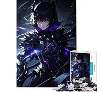 Puzzle da 1000 pezzi per adulti con ragazza guerriera anime dagli occhi luminosi gioco rilassante giocattolo avvincente per coltivare la pazienza regalo di compleanno decorazione da parete (38x52cm)