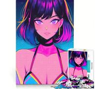 Puzzle da 1000 pezzi per adulti con ragazza in costume da bagno, gioco divertente, analisi e logica, adatto per la decorazione della scrivania 38x26cm
