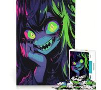 Puzzle da 1000 pezzi per adulti con ragazza mostro anime, gioco rompicapo, antistress, ogni pezzo è unico 38x52cm