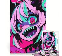 Puzzle da 1000 pezzi per adulti con ragazza mostro anime, gioco rompicapo, antistress, ogni pezzo è unico 38x26cm